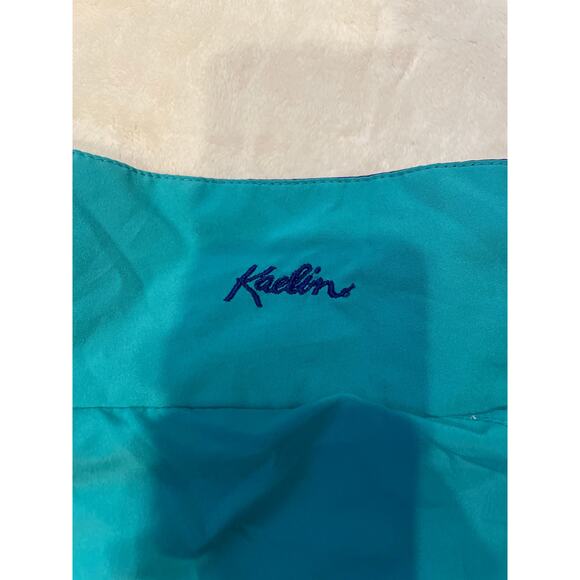 Vintage 80s 90s KAELIN Windbreaker Jacket M Medium Blue Green VTG Full Zip 70s - Picture 10 of 11